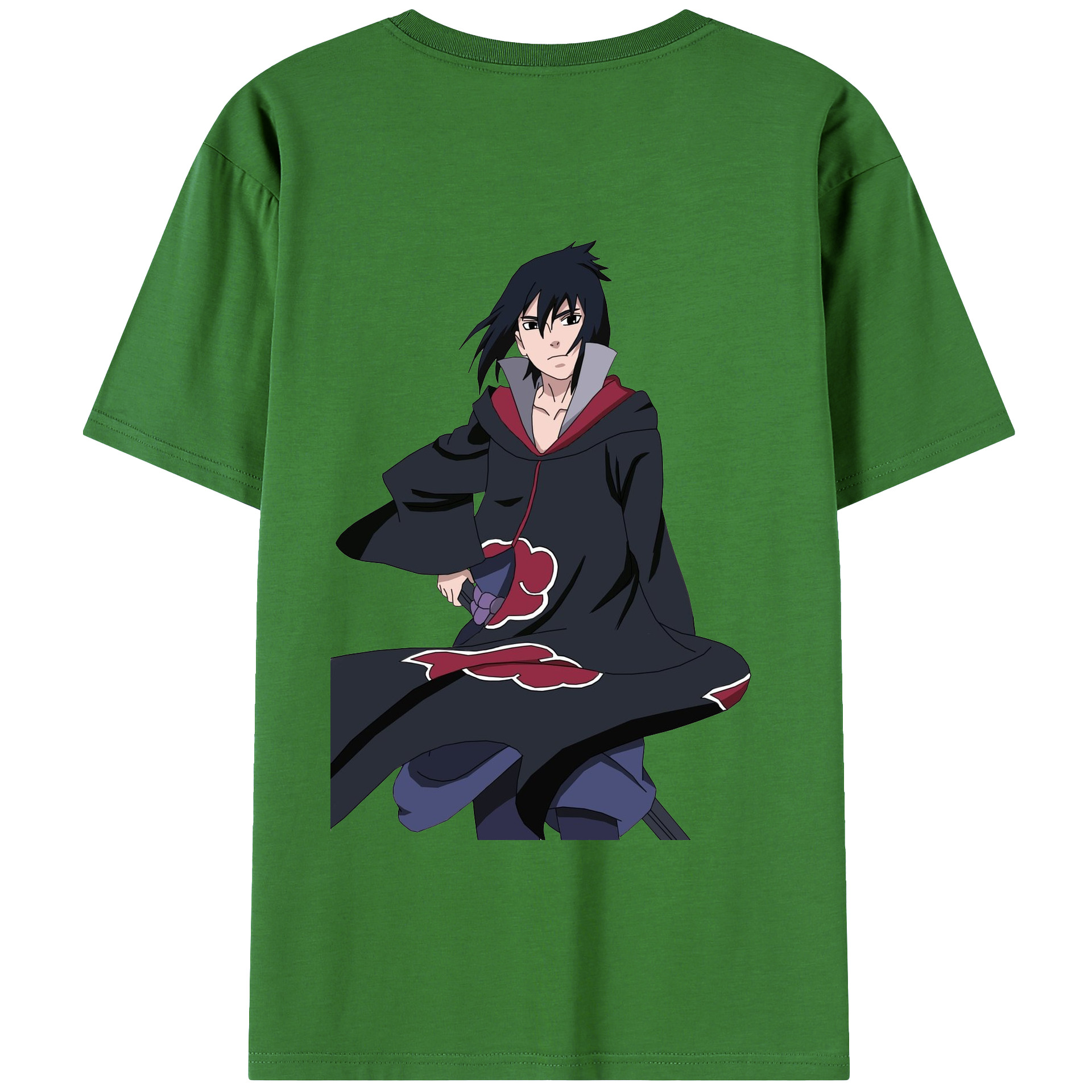 （画像用） NARUTO -ナルト- うちは サスケ Uchiha Sasuke レディース半袖Tシャツ(バックプリント)